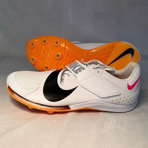*NEW* Men's Nike Air Zoom Long Jump Track Spikes White Pink CT0079-101 Size 13